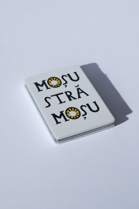 Strămoș - oglindă de poșetă cu motive tradiționale din Maramureș [5]