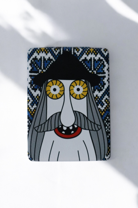 Strămoș - oglindă de poșetă cu motive tradiționale din Maramureș [4]