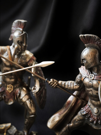 Ahile și Hector - Statui din bronz și rășină [5]