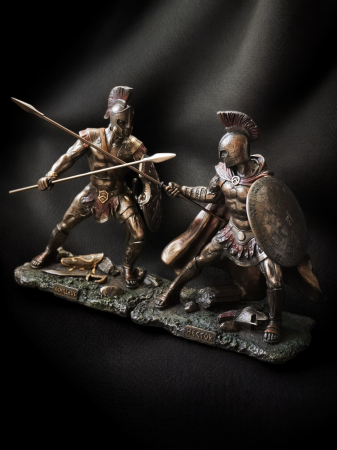 Ahile și Hector - Statui din bronz și rășină [3]