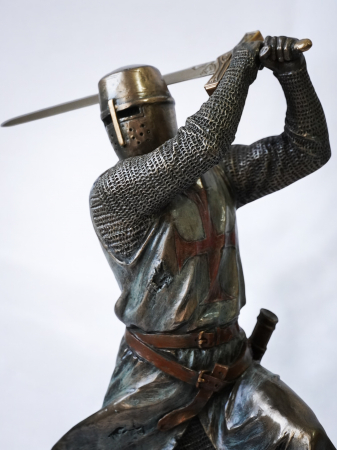 Cavaler templier - Statuie premium din bronz și rășină [3]