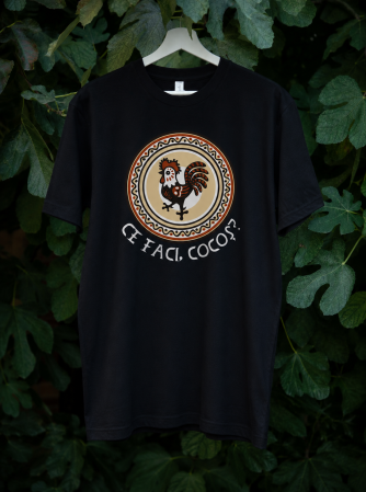 Tricouri - Ce faci, cocoș? - Tricou motive tradiționale din Oltenia v2
