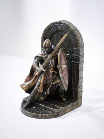 Cruciat maltez - Statuie premium din bronz și rășină/ Suport de cărți [3]
