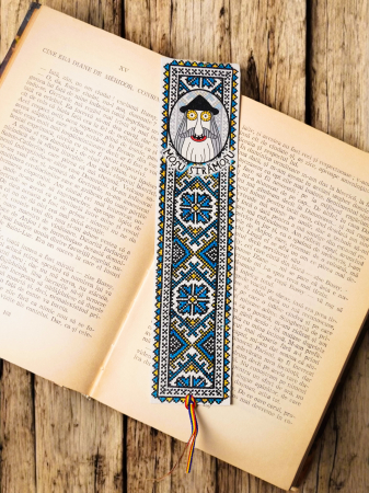 Semne de carte - Motive tradiționale - semn de carte din piele naturală