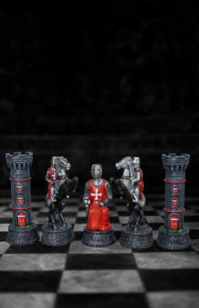 Set piese de șah premium - cavaleri templieri [4]