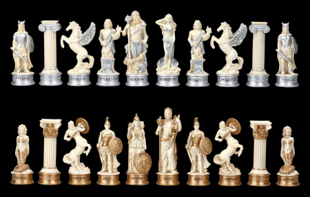 Set piese de șah premium - zeități din mitologia greacă De colecționat - Set piese de șah premium - zeități din mitologia greacă