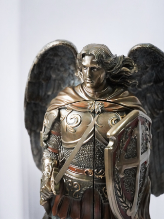 Sfântul Arhanghel Mihail triptic - Statuie premium din bronz și rășină [5]
