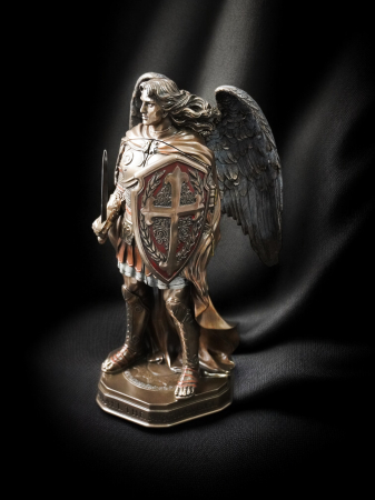 Sfântul Arhanghel Mihail triptic - Statuie premium din bronz și rășină [1]