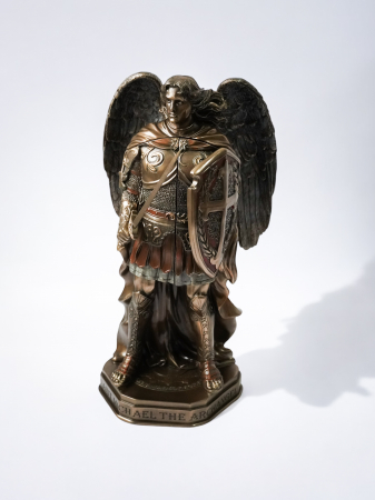 Sfântul Arhanghel Mihail triptic - Statuie premium din bronz și rășină [6]