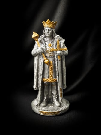 Ștefan cel Mare -  Statuetă din plumb sau rășină cu personaje istorice românești De colecționat - Ștefan cel Mare -  Statuetă din plumb sau rășină cu personaje istorice românești