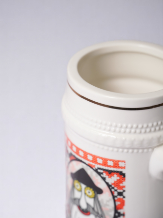 Strămoș roșu - halbă de bere cu motiv tradițional din Maramureș [1]