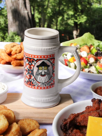 Strămoș roșu - halbă de bere cu motiv tradițional din Maramureș [2]