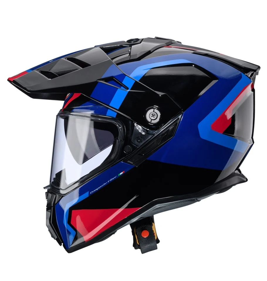 Casca adventure/off road Caberg model Tanami SV Scram O4 negru/albastru/rosu lucios Pinlock ready - lentila Pinlock inclusa [2]