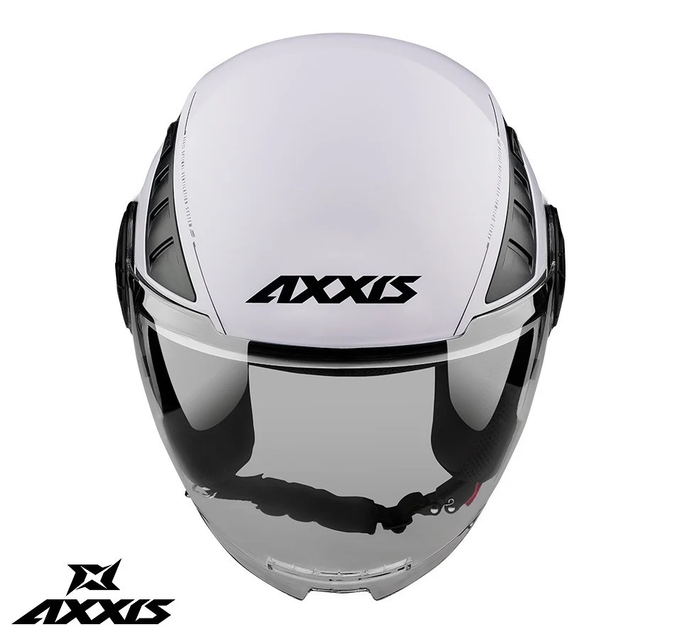 Casca Axxis model Metro S A0 alb lucios (open face) - omologare noua ECE 22.06 - tip viziera: MT-V-26B [2]