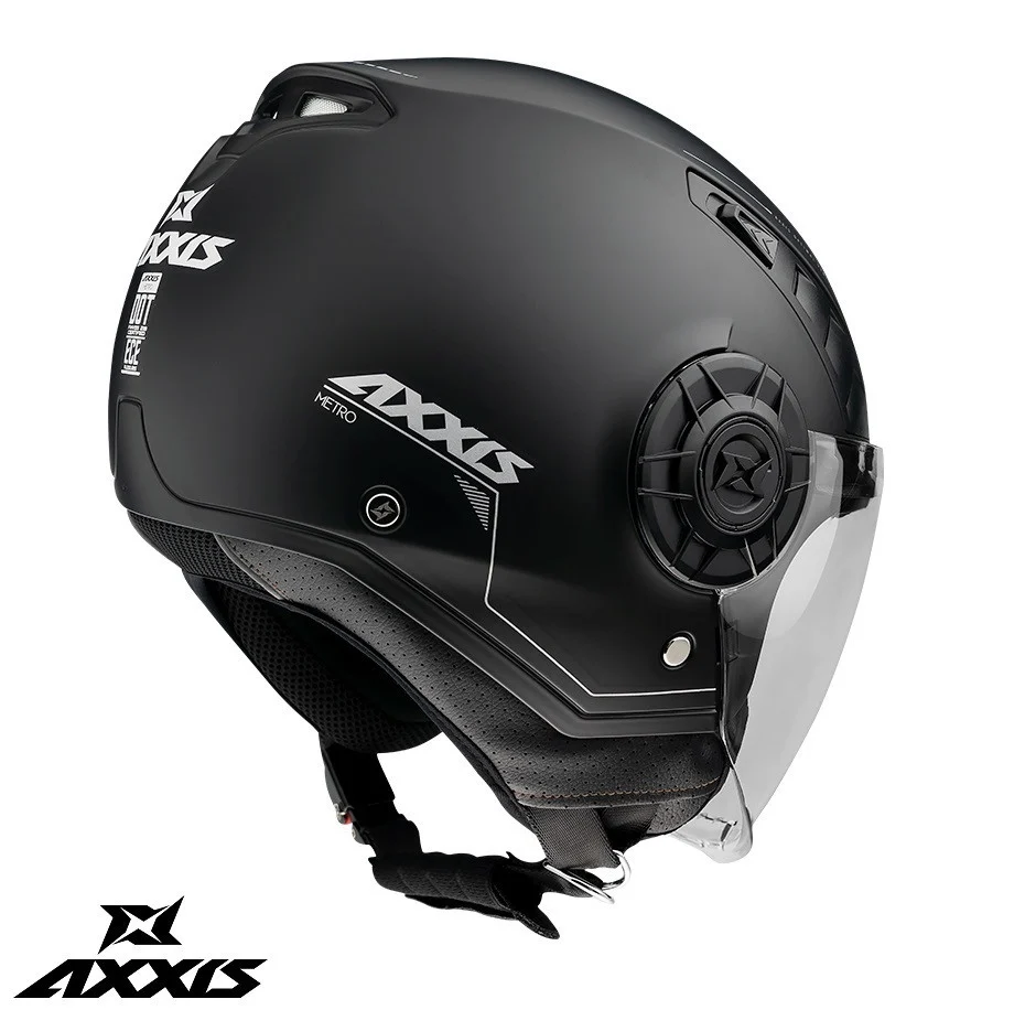 Casca Axxis model Metro S A1 negru mat (open face) - omologare noua ECE 22.06 - tip viziera: MT-V-26B [3]