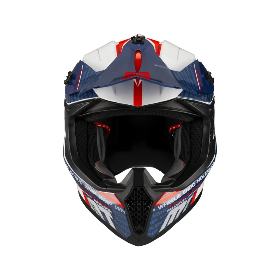 Casca enduro/offroad MT model Falcon S Ruler A15 alb lucios [2]