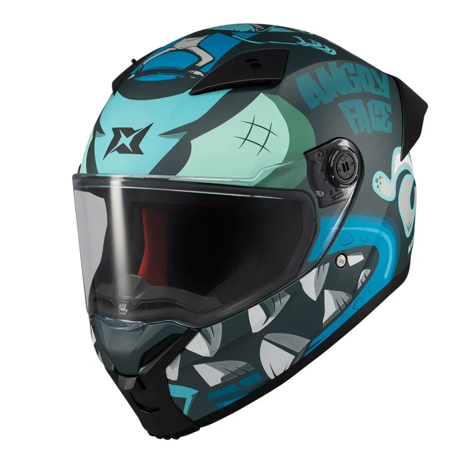 Casca integrala Axxis Fenix Angry Face C7 albastru mat - tip viziera: MT-V-31B - DKS429 [6]