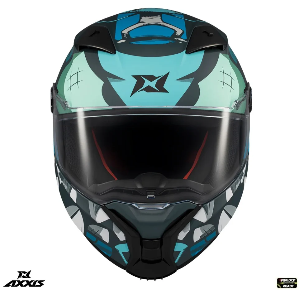 Casca integrala Axxis Fenix Angry Face C7 albastru mat - tip viziera: MT-V-31B - DKS429 [8]
