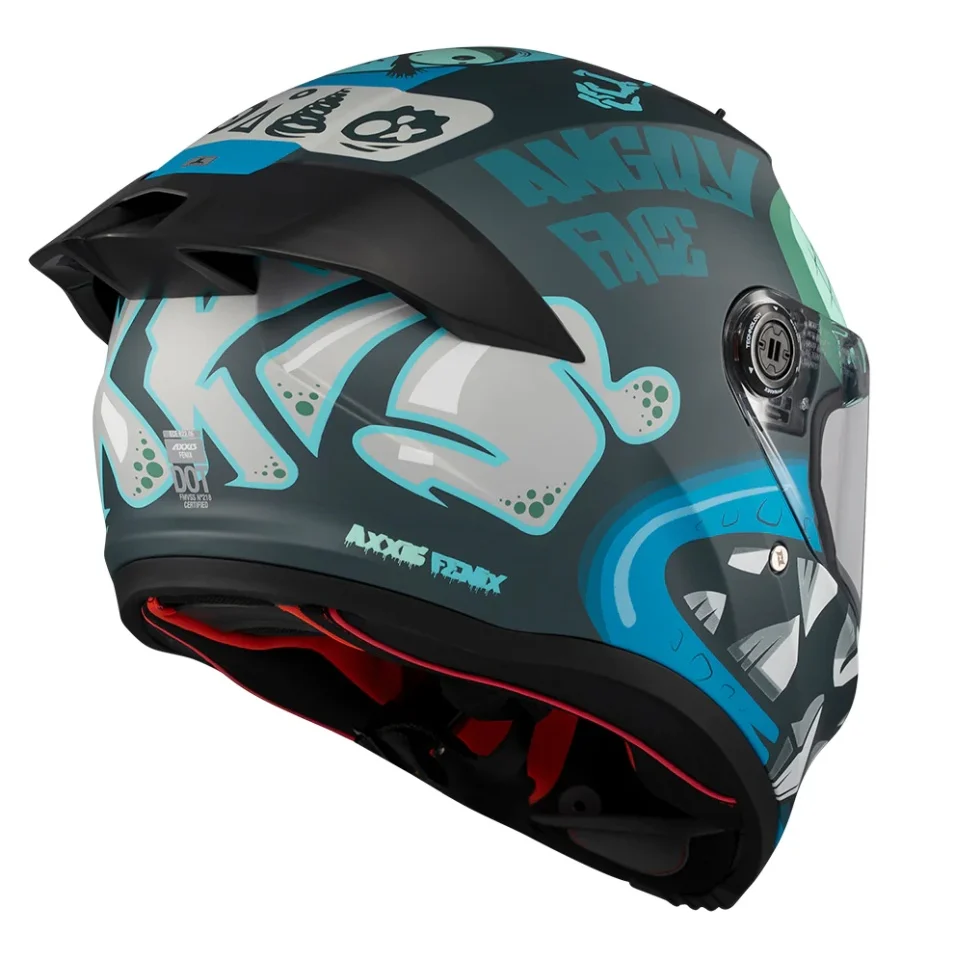 Casca integrala Axxis Fenix Angry Face C7 albastru mat - tip viziera: MT-V-31B - DKS429 [4]