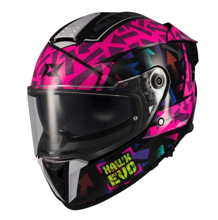 Casca integrala Axxis Hawk Evo SV Sketchbook B8 roz (fuchsia) lucios (ochelari soare integrati) - tip viziera: MT-V-31 [2]