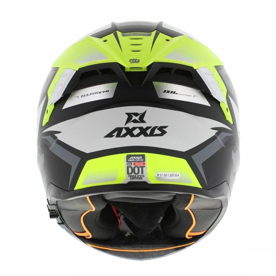 Casca integrala Axxis Hawk SV Judge B3 galben fluor mat negru mat (ochelari soare integrati) - tip viziera: MT-V-31 [2]