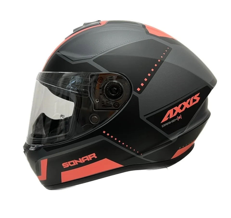 Casca integrala Axxis model Draken S Sonar B5 rosu deschis (roz) mat - tip viziera: MT-V-18C [3]