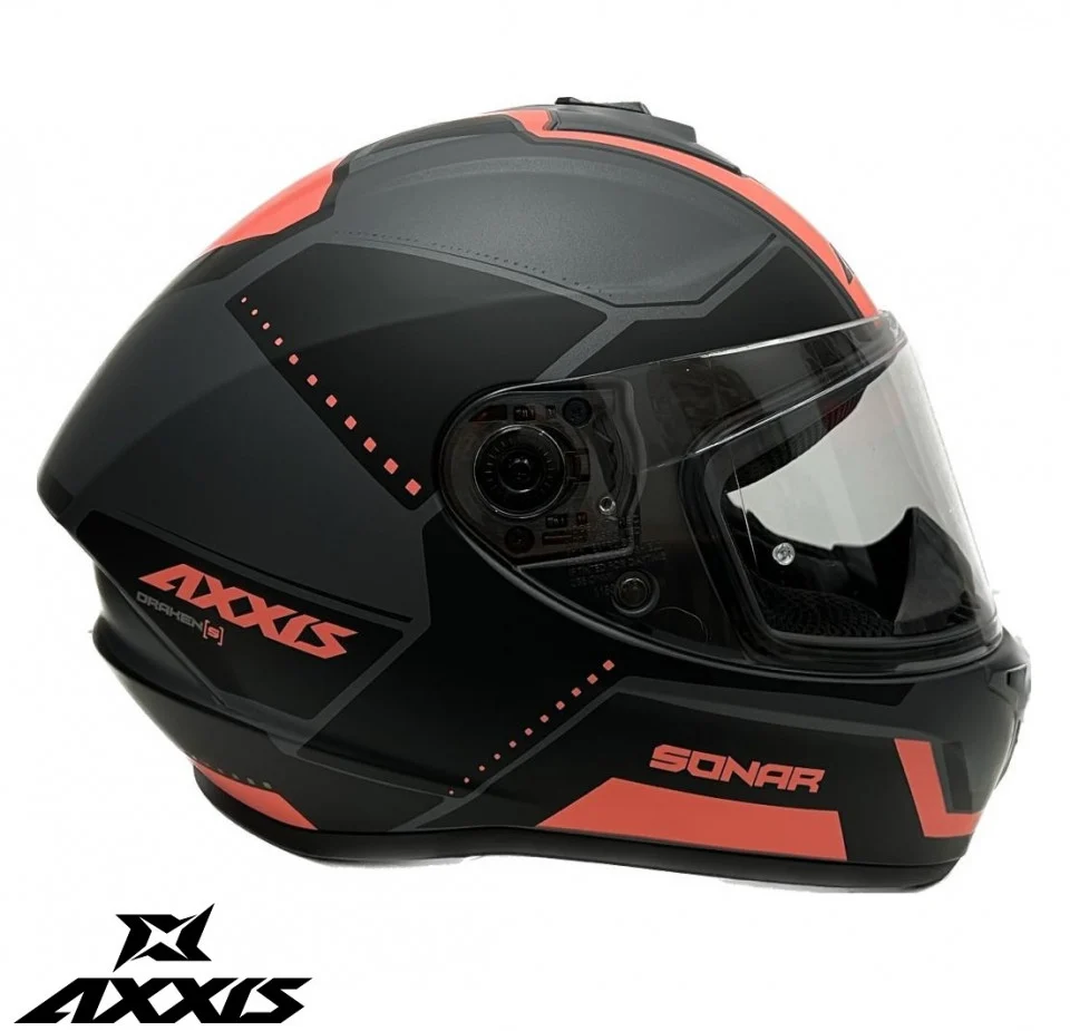 Casca integrala Axxis model Draken S Sonar B5 rosu deschis (roz) mat - tip viziera: MT-V-18C [2]