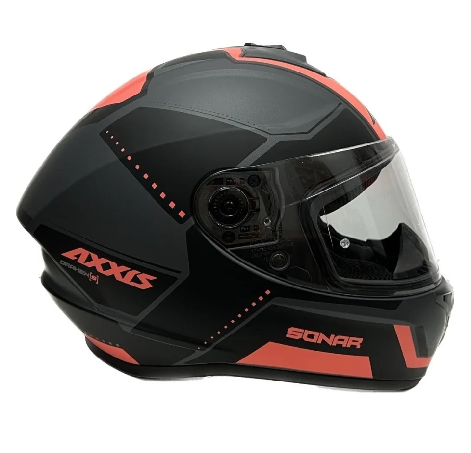 Casca integrala Axxis model Draken S Sonar B5 rosu deschis (roz) mat - tip viziera: MT-V-18C [4]