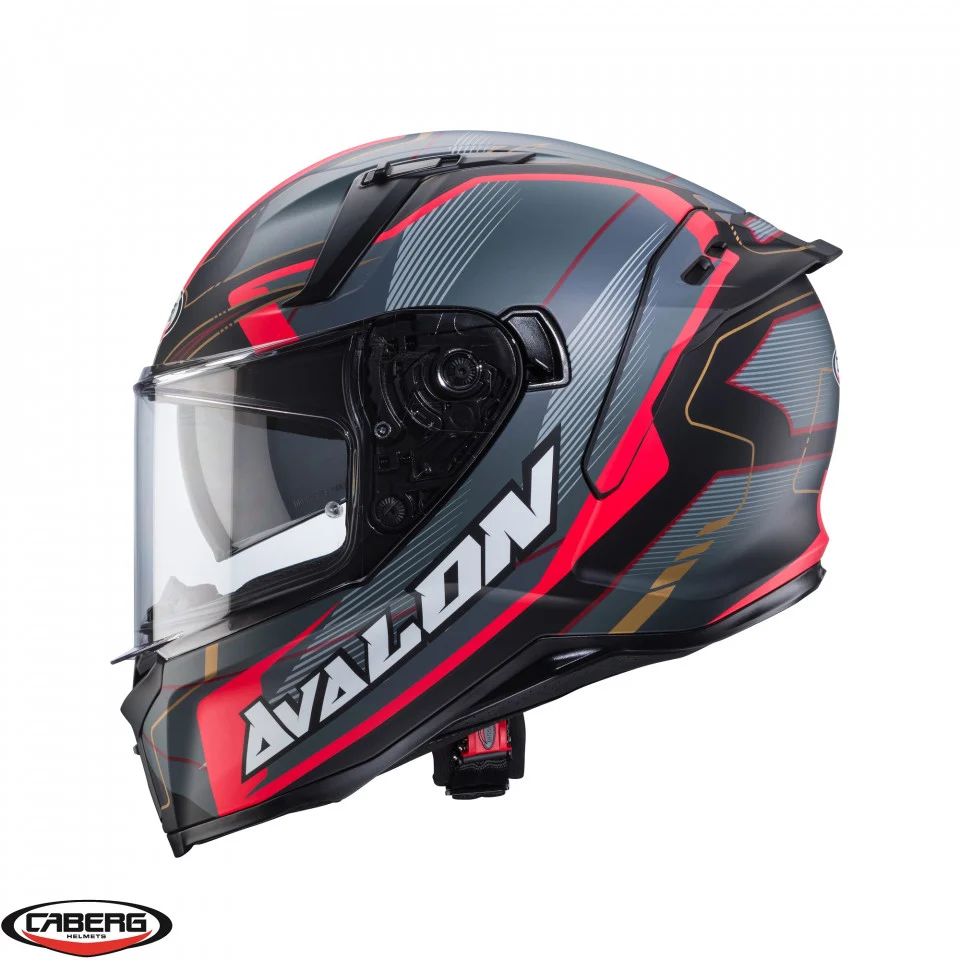 Casca integrala Caberg model Avalon X SV Optic L7 negru/gri/rosu mat Pinlock ready [6]