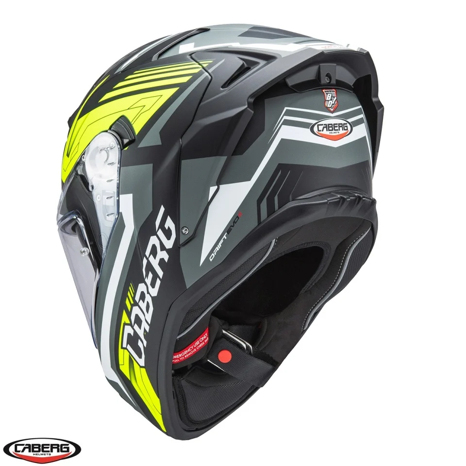 Casca integrala Caberg model Drift Evo II SV Jarama L6 negru/gri/galben fluor mat Pinlock ready - lentila Pinlock inclusa [4]