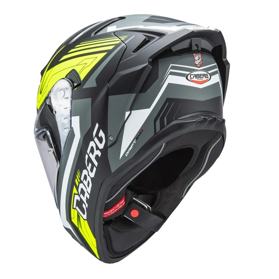 Casca integrala Caberg model Drift Evo II SV Jarama L6 negru/gri/galben fluor mat Pinlock ready - lentila Pinlock inclusa [3]
