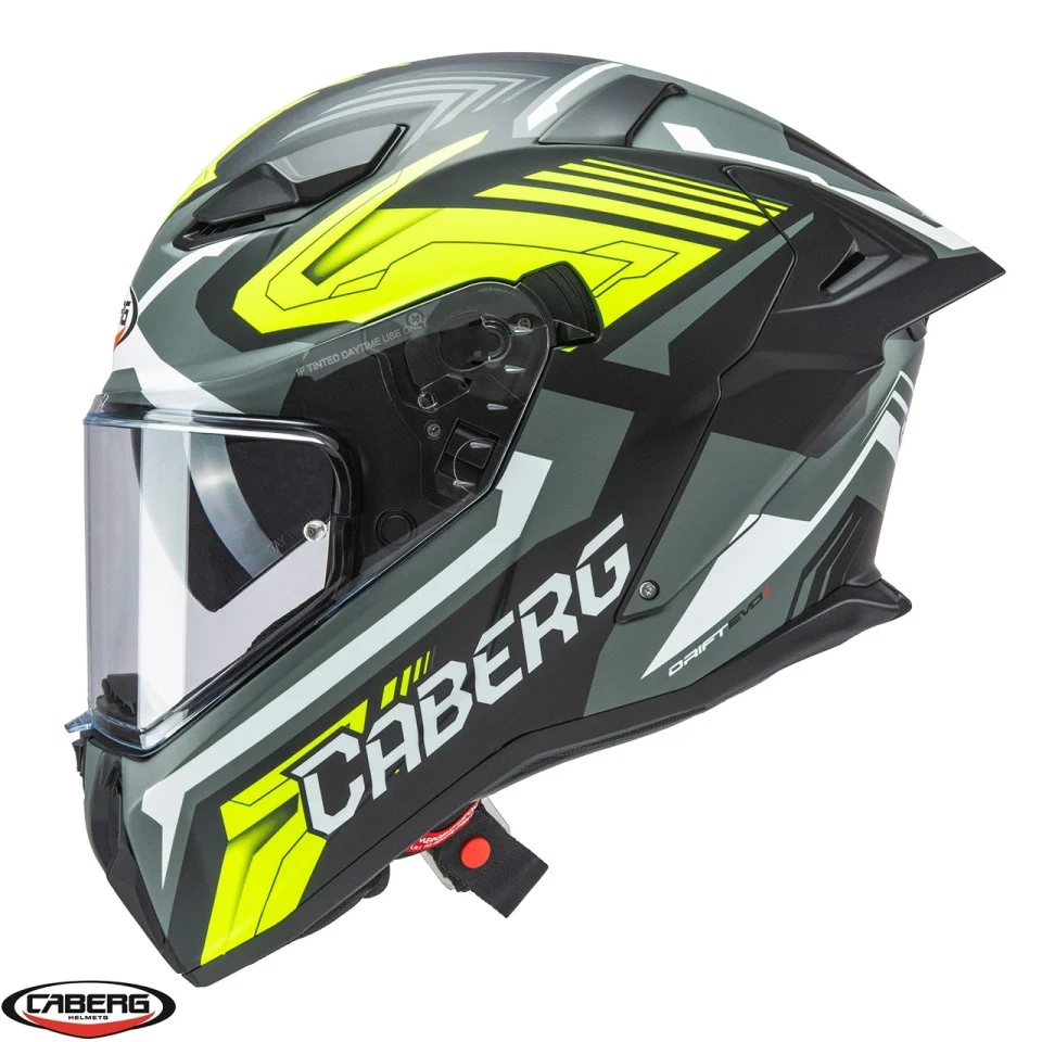 Casca integrala Caberg model Drift Evo II SV Jarama L6 negru/gri/galben fluor mat Pinlock ready - lentila Pinlock inclusa [5]
