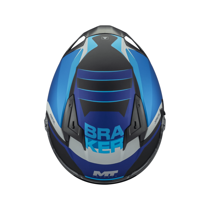 Casca integrala MT Braker SV Inception B7 albastru mat (ochelari soare integrati) – tip viziera: MT-V-28B – DKS435 – punctaj maxim SHARP Test – 5 stele [5]