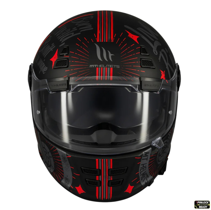 Casca integrala MT Jarama SV Art E5 negru/gri mat - model Retro - Cafe Racer (ochelari soare integrati) - tip viziera: MT-V-32 [3]