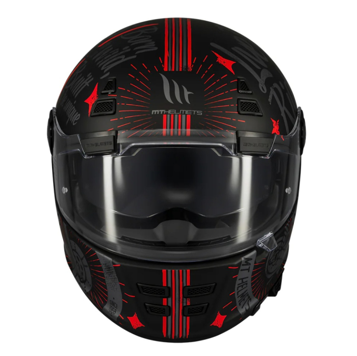 Casca integrala MT Jarama SV Art E5 negru/gri mat - model Retro - Cafe Racer (ochelari soare integrati) - tip viziera: MT-V-32 [7]