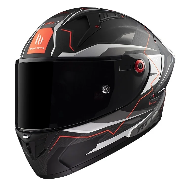 Casca integrala MT KRE+ Carbon Kraker C5 rosu mat - 100% carbon - FIM approved - lentila antiaburire Pinlock + viziera neagra cadou [5]