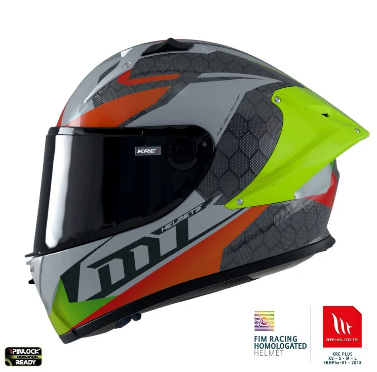 Casca integrala MT KRE+ Carbon Projectile D2 gri lucios - 100% carbon - FIM approved [3]