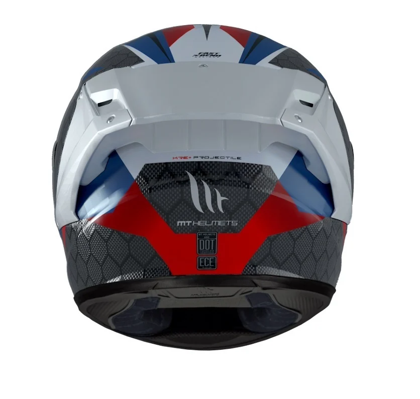 Casca integrala MT KRE+ Carbon Projectile D7 albastru lucios - 100% carbon - FIM approved [7]