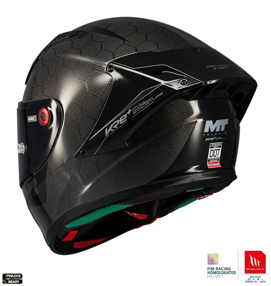 Casca integrala MT KRE+ S Pure Carbon A1 negru lucios - 100% carbon - FIM approved - omologare noua ECE 22.06 [6]