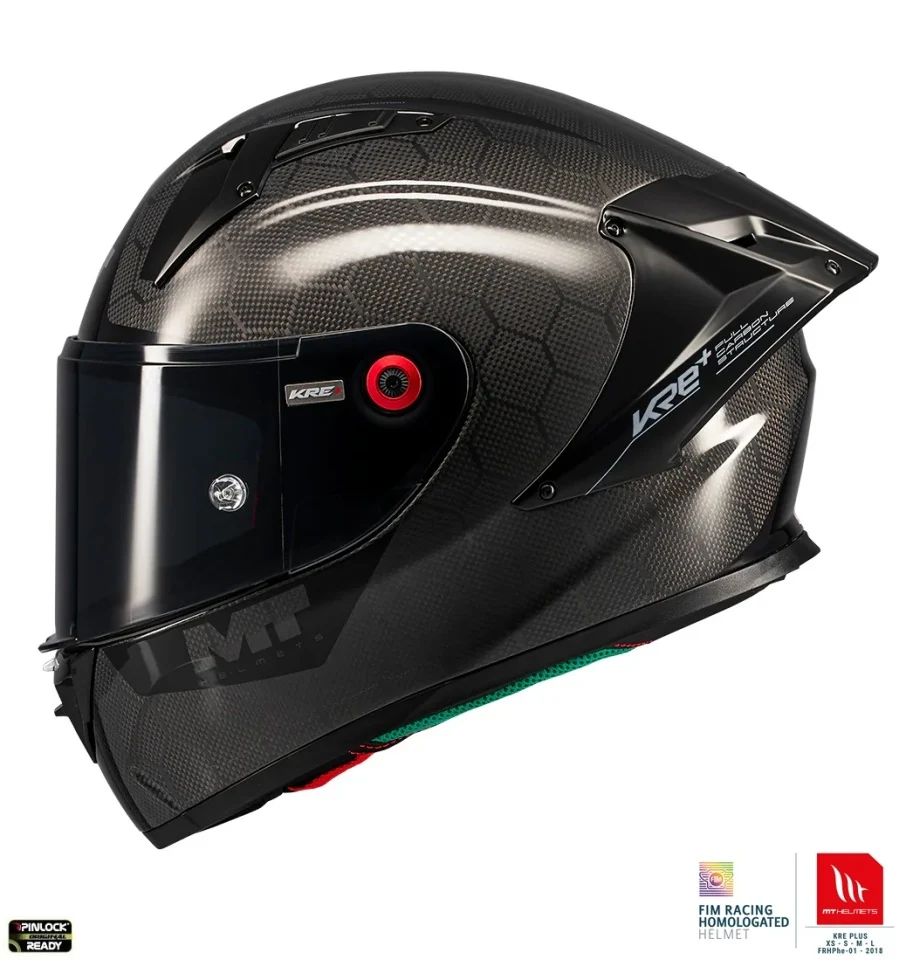 Casca integrala MT KRE+ S Pure Carbon A1 negru lucios - 100% carbon - FIM approved - omologare noua ECE 22.06 [8]