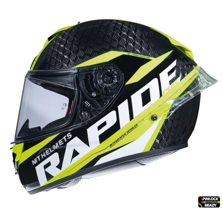 Casca integrala MT Rapide Pro Carbon Kids C3 galben lucios - 100% carbon - casca de copii [4]