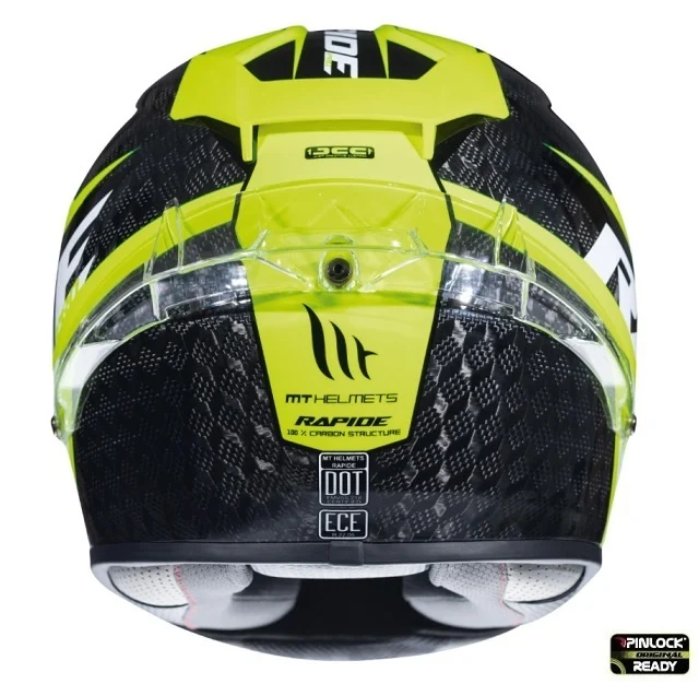 Casca integrala MT Rapide Pro Carbon Kids C3 galben lucios - 100% carbon - casca de copii [2]