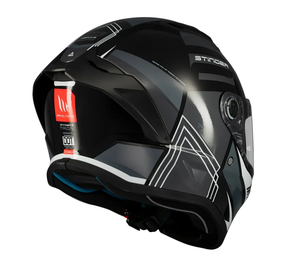Casca integrala MT Stinger 2 Tron B12 negru/gri lucios - tip viziera: MT-V-28B [3]