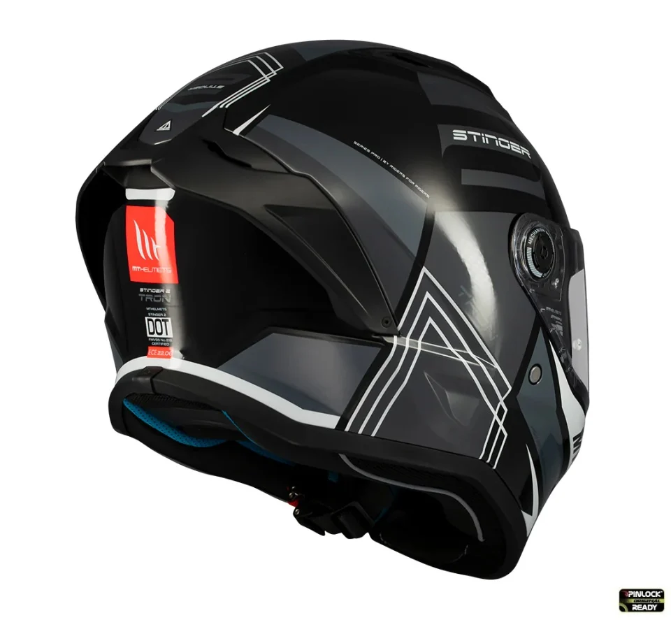 Casca integrala MT Stinger 2 Tron B12 negru/gri lucios - tip viziera: MT-V-28B [5]