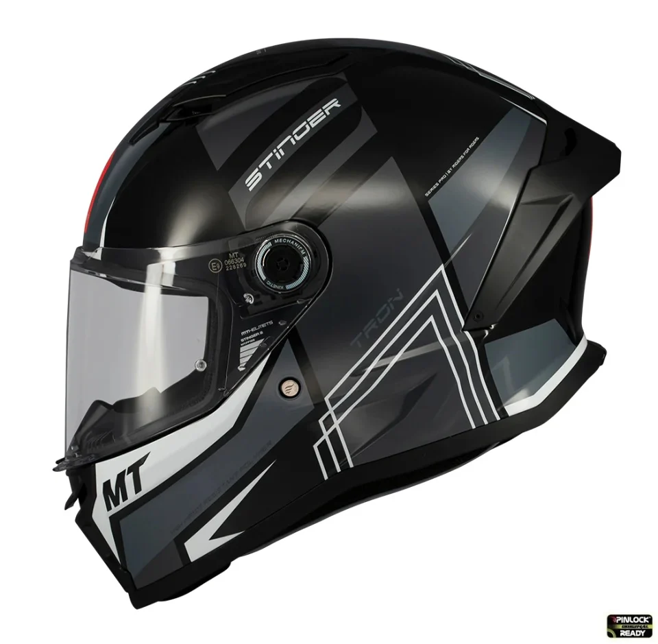 Casca integrala MT Stinger 2 Tron B12 negru/gri lucios - tip viziera: MT-V-28B [7]