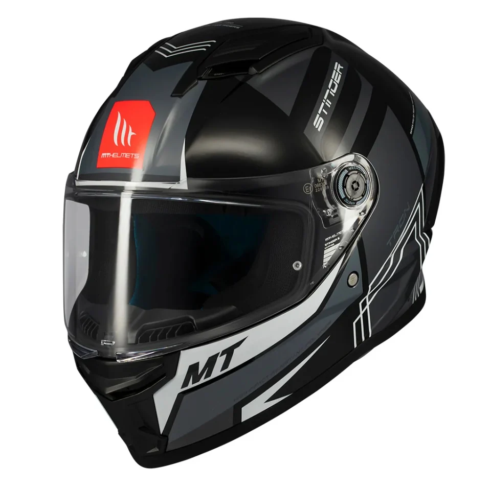 Casca integrala MT Stinger 2 Tron B12 negru/gri lucios - tip viziera: MT-V-28B [8]