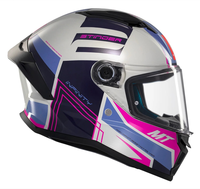 Casca integrala MT Stinger 2 Tron C8 roz lucios [6]