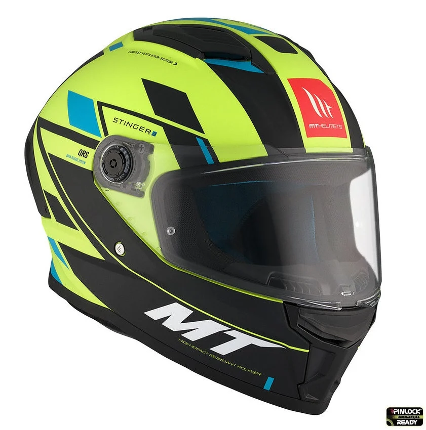 Casca integrala MT Stinger 2 Zivze C3 galben fluor mat - tip viziera: MT-V-28B [6]