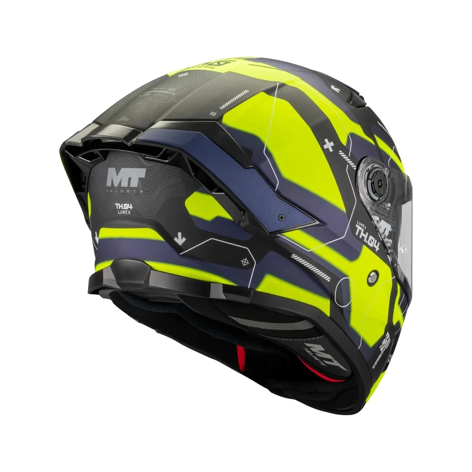 Casca integrala MT Thunder 4 SV Lumex B27 albastru/galben mat (ochelari soare integrati) [4]