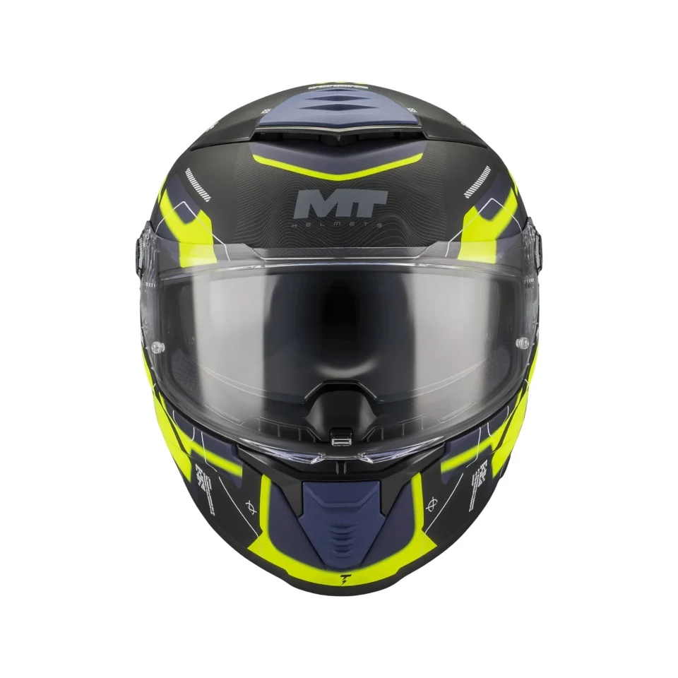 Casca integrala MT Thunder 4 SV Lumex B27 albastru/galben mat (ochelari soare integrati) [2]